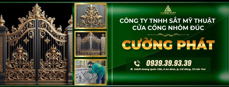 Công ty TNHH Sắt mỹ thuật, Cửa cổng nhôm đúc Cường Phát