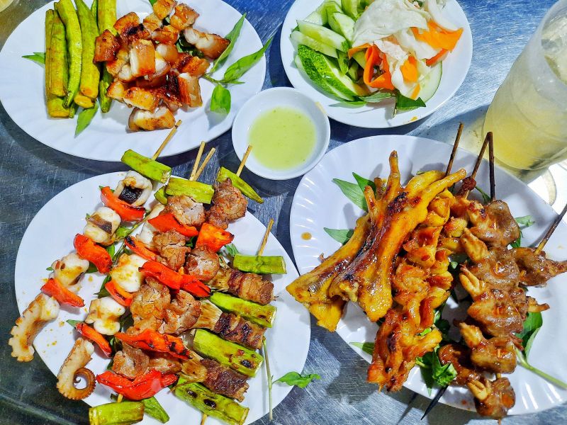 Đồ nướng hẻm 132 (Nguồn: Hồng Nguyên)
