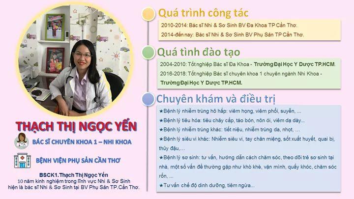 Phòng Khám Nhi Cần Thơ - Bsck1 Thạch Thị Ngọc Yến